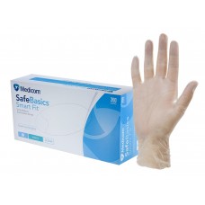 Gloves - SafeBasics Clear Vinyl PF Exam Carton of 100